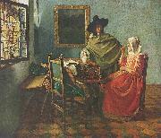 Johannes Vermeer Wine Glass oil